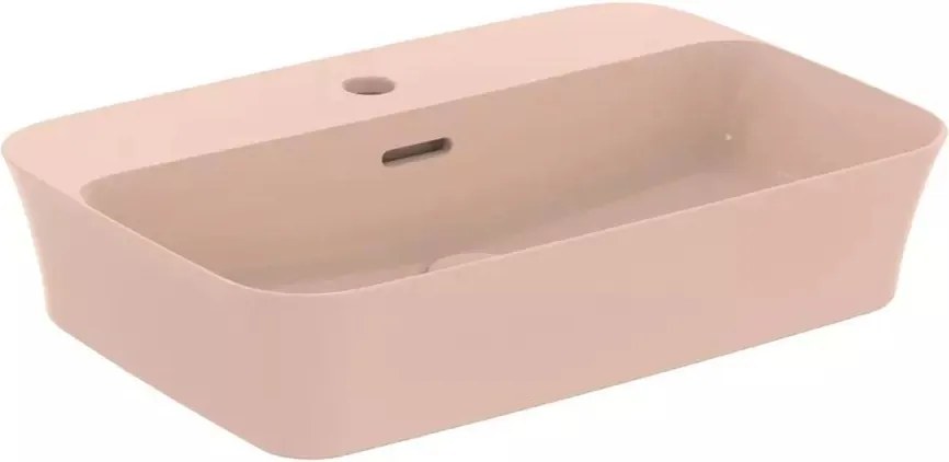 Lavoar pe blat Ideal Standard Atelier Ipalyss Nude 55 cm roz cu orificiu baterie