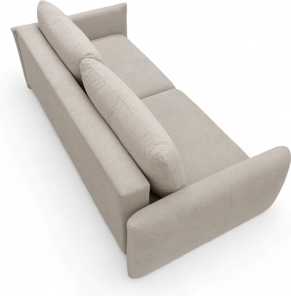 Canapea extensibilă Calma - tricot bej hidrofob Curio 09