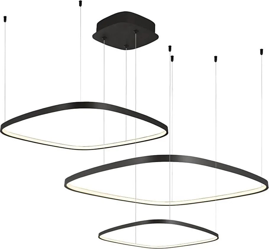 Lustră LED reglabilă pe cablu LORENZO LED/70W/230V 3000/4000/6000K neagră + telecomandă