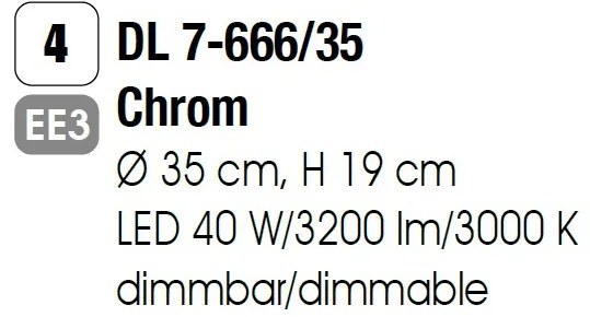 Lustra LED design LUX PRISM 35cm, chrome