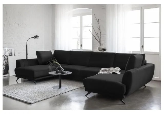 Colțar Larco 362cm negru