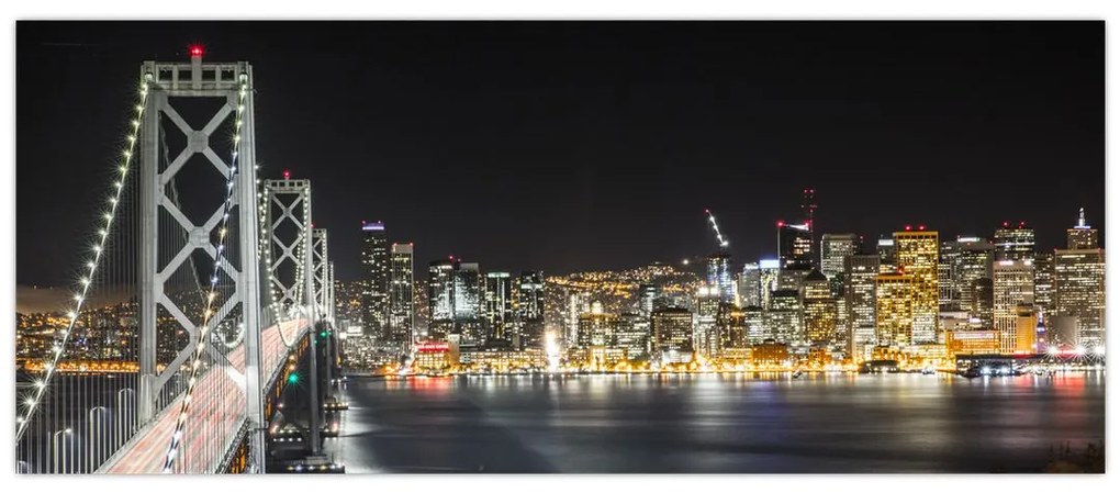 Tablou cu podul Brooklin și New York (120x50 cm)