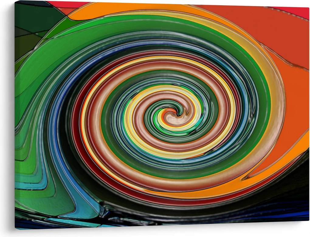 Tablou abstract - spirala colorata (70x50 cm)