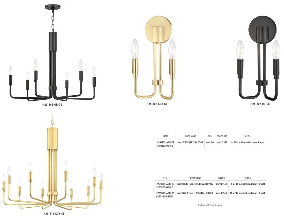 Aplica de perete design minimalist BRIGITTE bronz antichizat