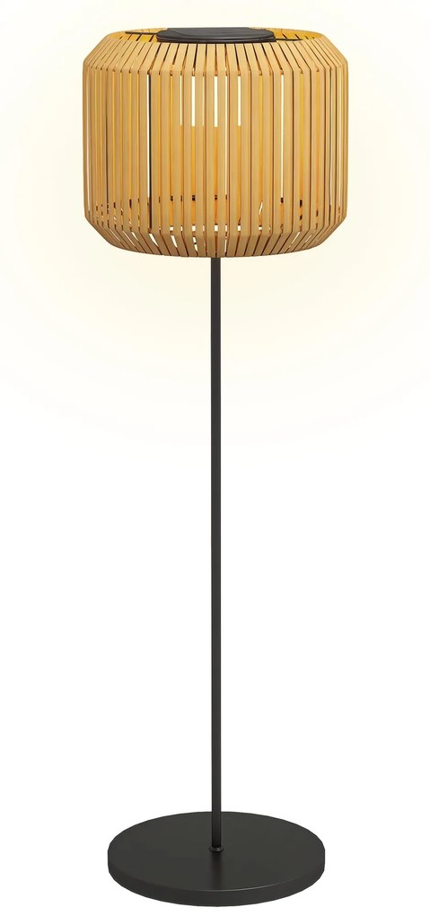 Outsunny Lampă Solară de Grădină cu Iluminare LED și Aprindere Automată, Ø34x130 cm, Galben | Aosom Romania