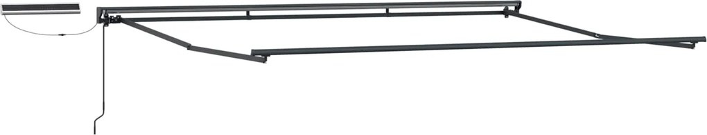 vidaXL Cadru copertină retractabil electric Antracit 5 x 3 m Oțel