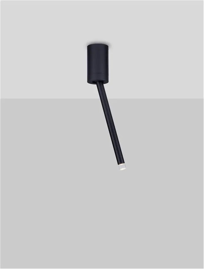 Plafoniera/Spot LED reglabil stil minimalist ORNOS negru H-29,5cm