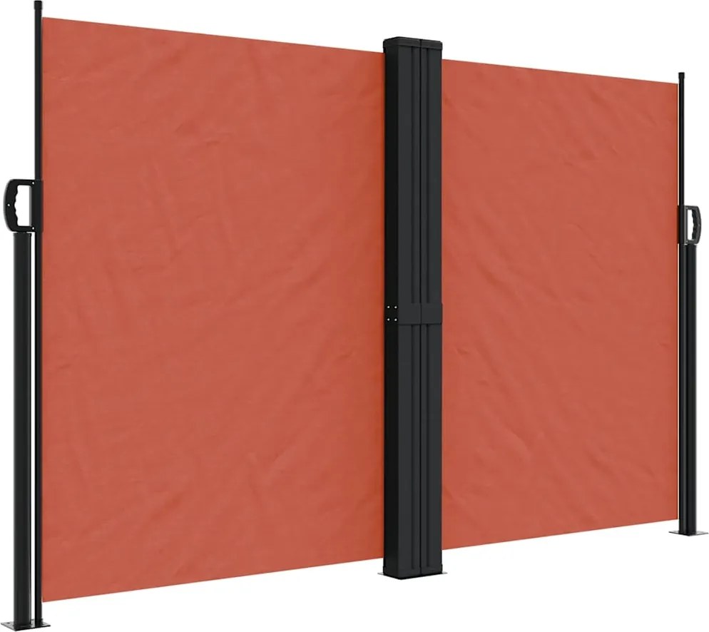 vidaXL Copertină laterală retractabilă, cărămiziu, 160x1000 cm