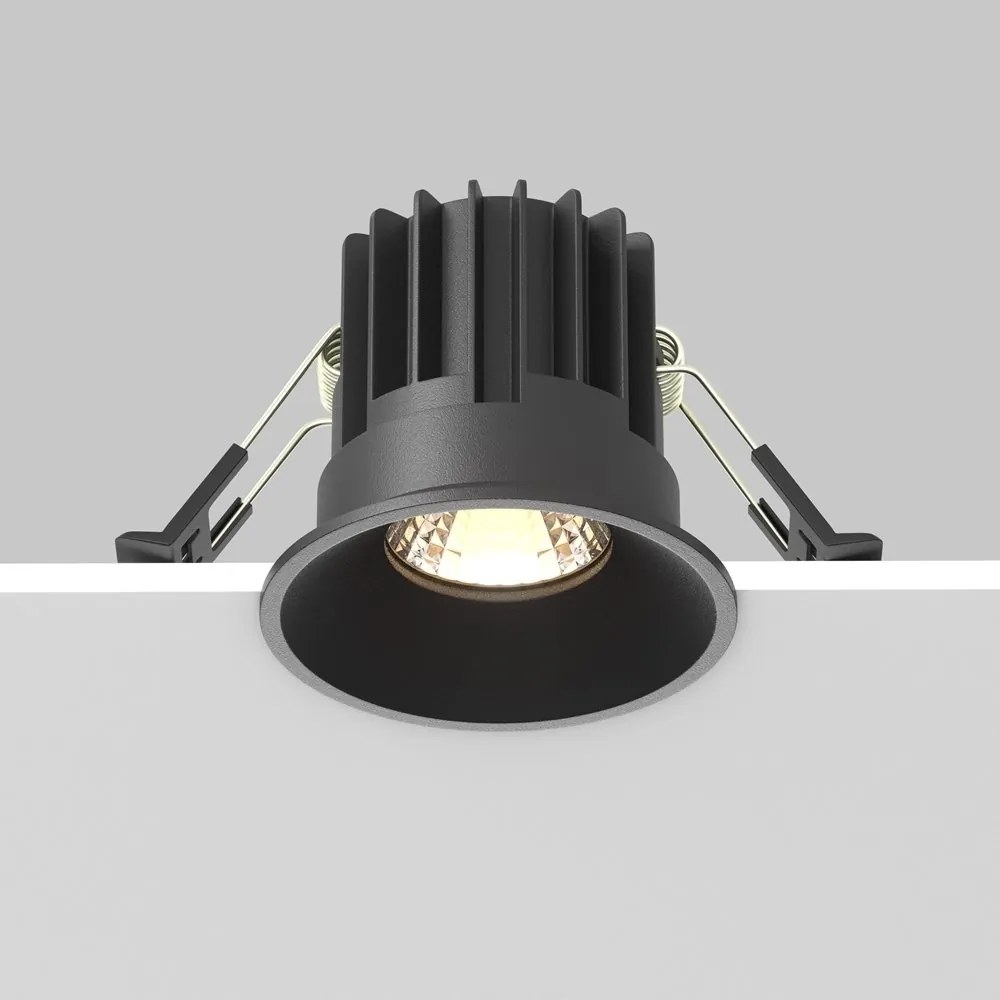 Spot LED incastrabil iluminat tehnic Round D-6cm negru