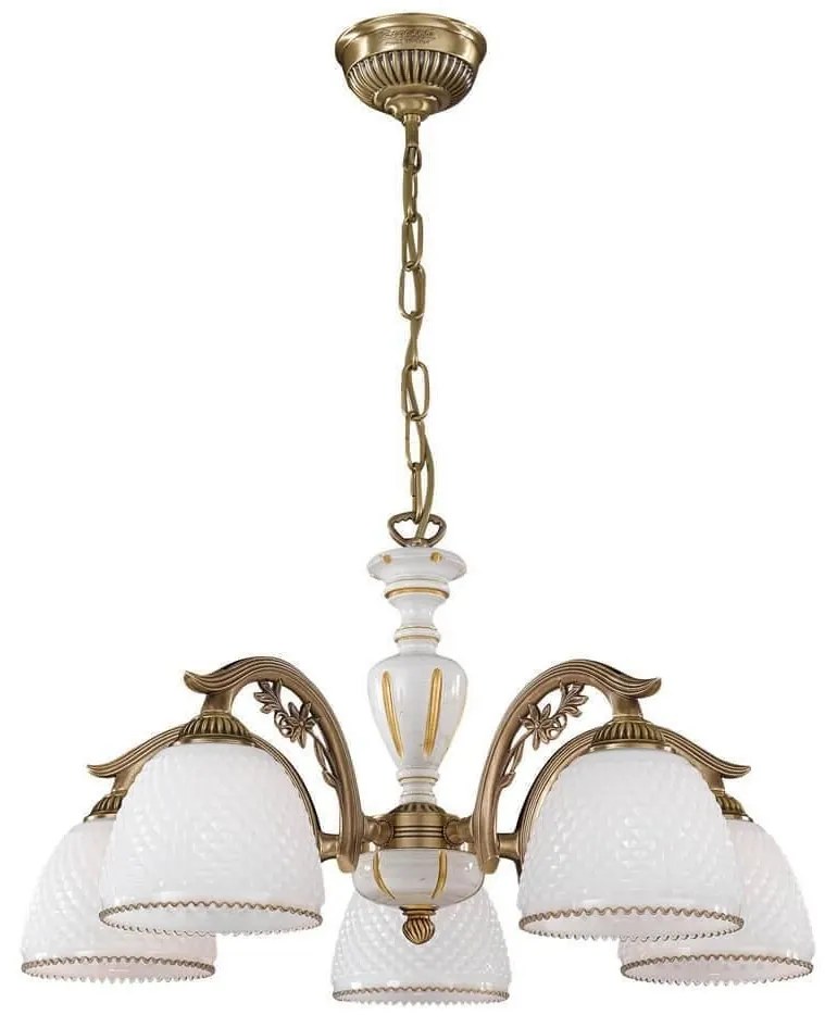 Candelabru din alama cu 5 brate design italian 8606