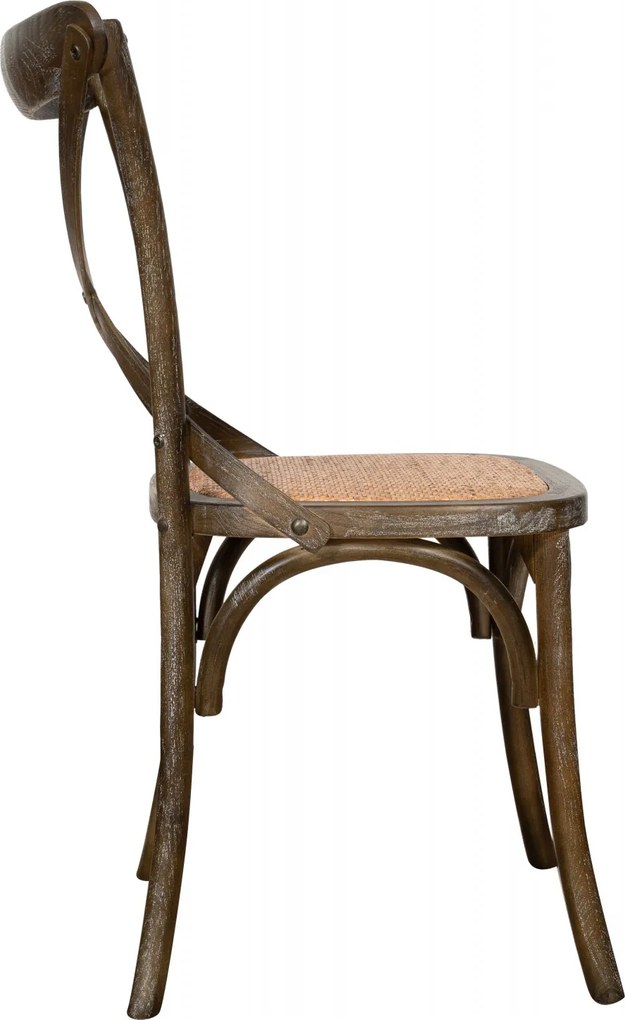 Scaun Thonet din lemn masiv si sezut din ratan