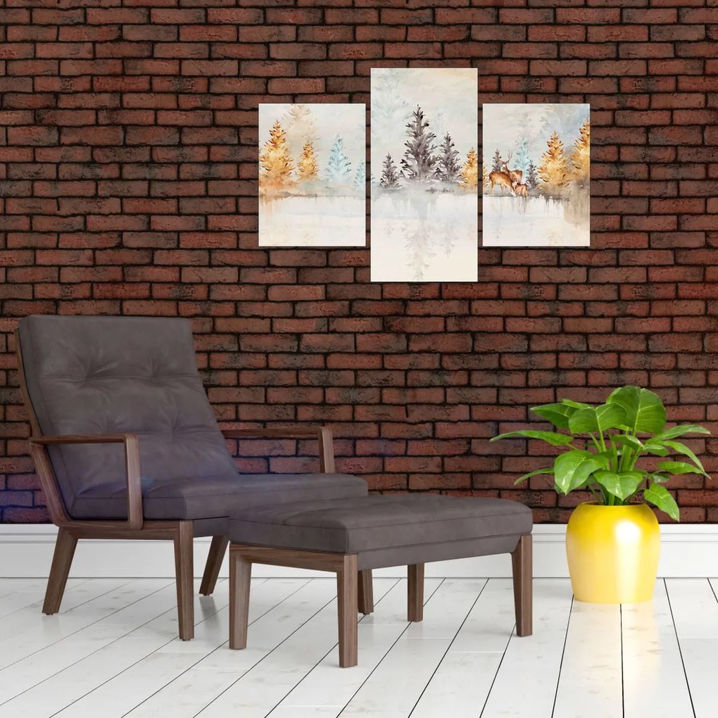 Tablou - Pădure în acuarelă (90x60 cm)