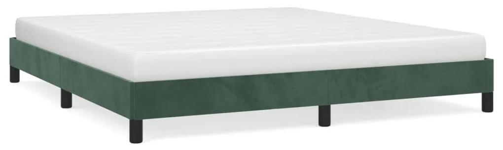Cadru de pat, verde inchis, 180 x 200 cm, catifea Verde inchis, 25 cm, 180 x 200 cm