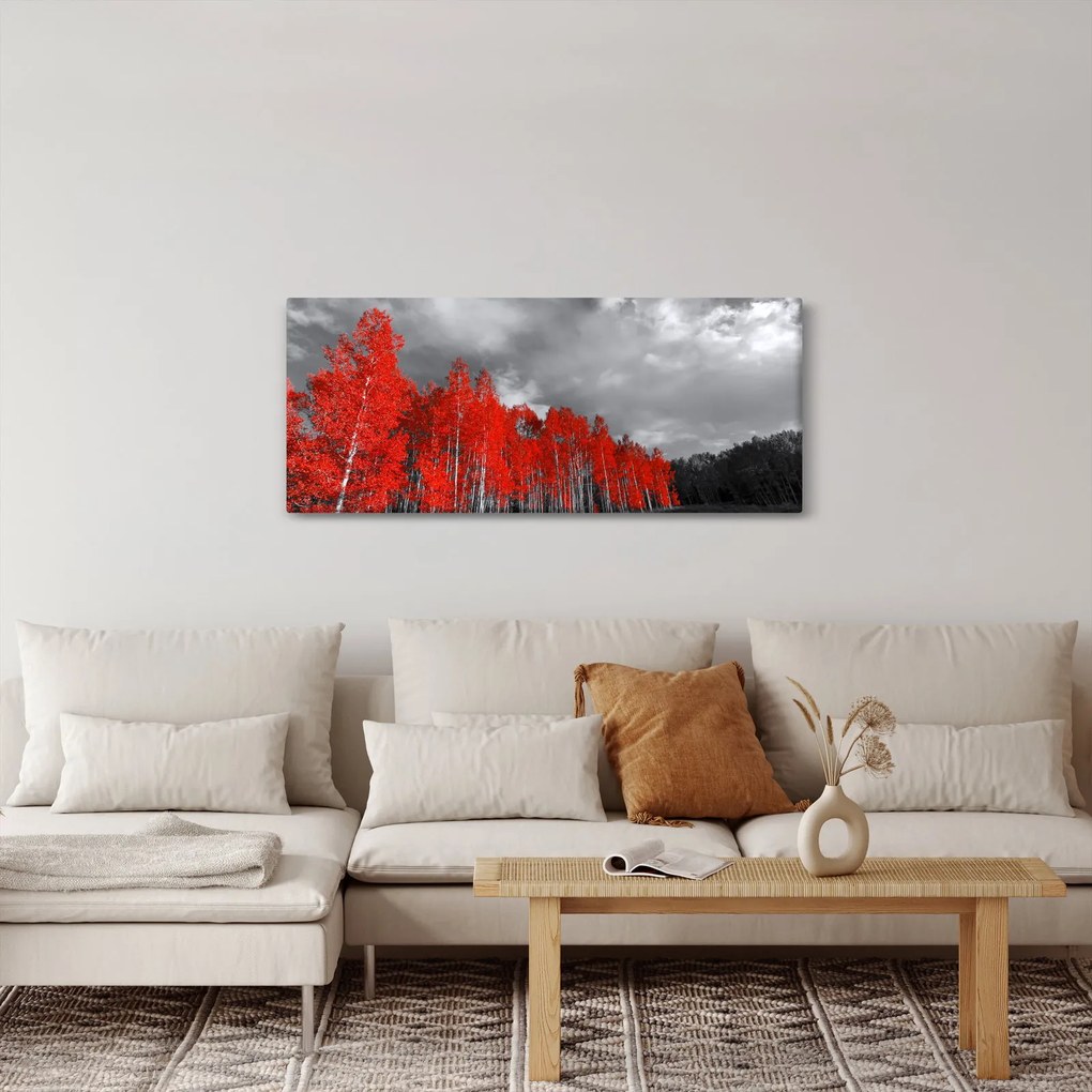 Tablou - Copaci în culorile toamnei (120x50 cm)