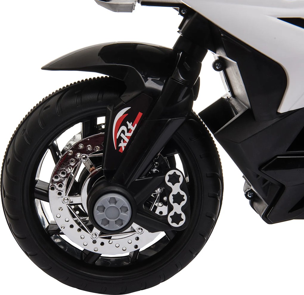 HOMCOM Motocicletă Electrică pentru Copii 3-6 Ani, Max 25 kg, 6V, Viteză 3km/h, Design Sportiv, Negru | Aosom Romania