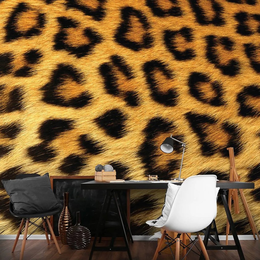 Fototapet - Fibre de păr de leopard (254x184 cm)