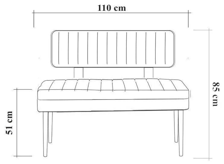 Taburet Banca Bucatarie  Bank Bench, Stejar, 110 x 85 x 36 cm