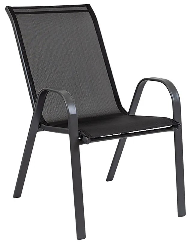 Scaun de grădină Como, negru
