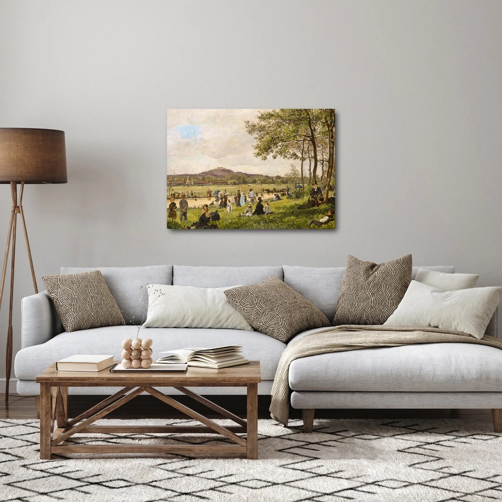 Tablou - French 19th Century, Race Course at Longchamps, reproducere (70x50 cm)