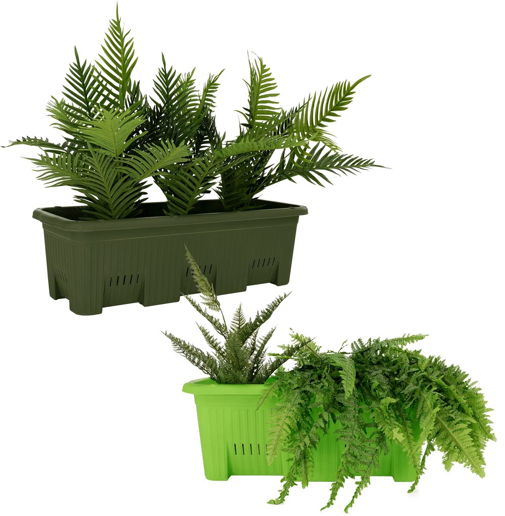 Ghiveci, plastic, verde închis, LIDOF