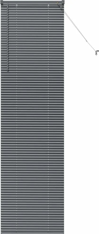 vidaXL Jaluzele venetiene Manual Gri închis 220 x 65 cm Aluminiu