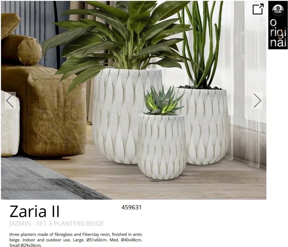 Set de 3 jardiniere decorative Zaria II