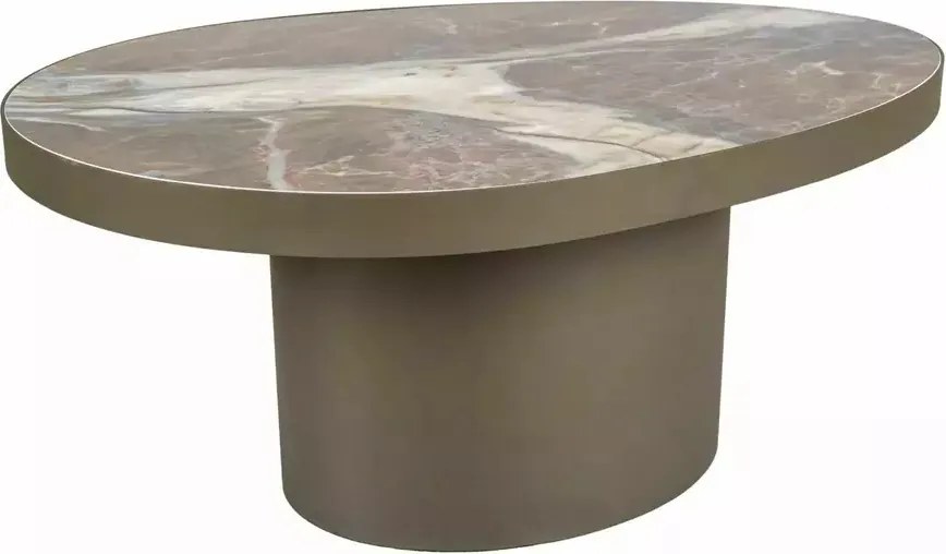 Masuta de cafea Gusto B maro lucios/cupru L98xl73 cm