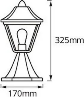 Osram - Lampă de exterior TRADITION 1xE27/60W/230V IP44