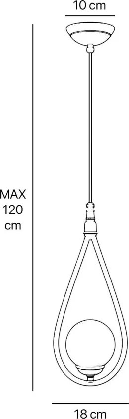 Pendul din alama in forma de lacrima Iside