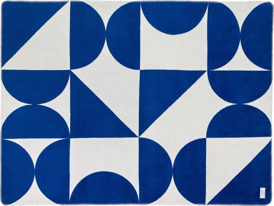 Pătură albastră/crem 150x200 cm Tul – noo.ma