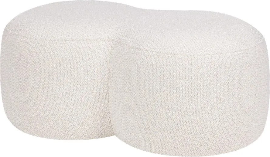 Puf bej cu tapițerie din țesătură bouclé Umbo – noo.ma