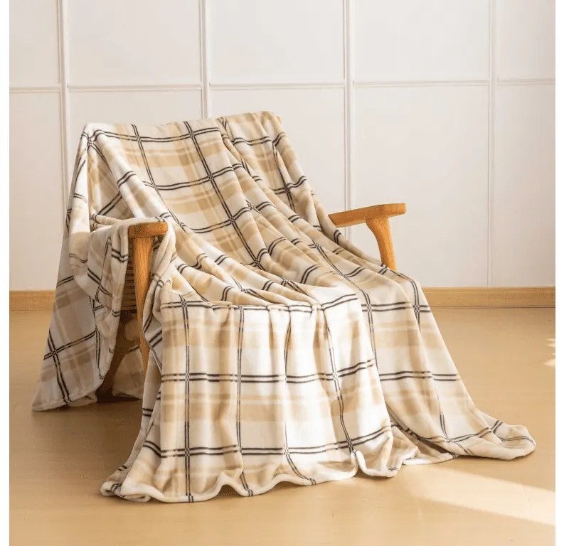 Patura PLAID microplus, crem Dimensiune: 150 x 200 cm