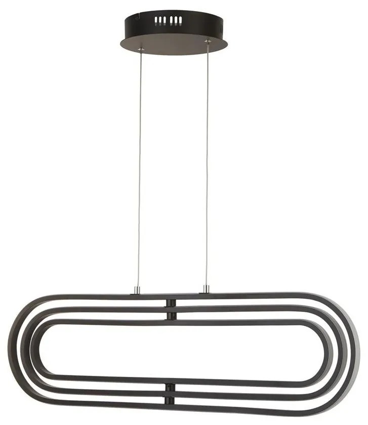 Lustra suspendata LED design modern Clip negru