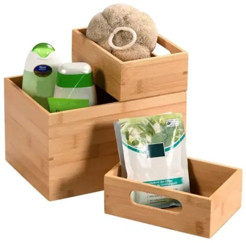 Set de cutii din bambus Kesper 58194 3 buc