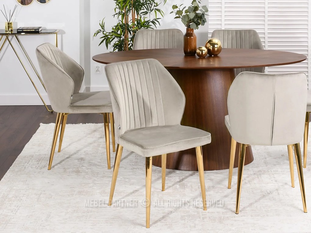 Scaun Greta K (bej + auriu). Promo -14%. 1111058