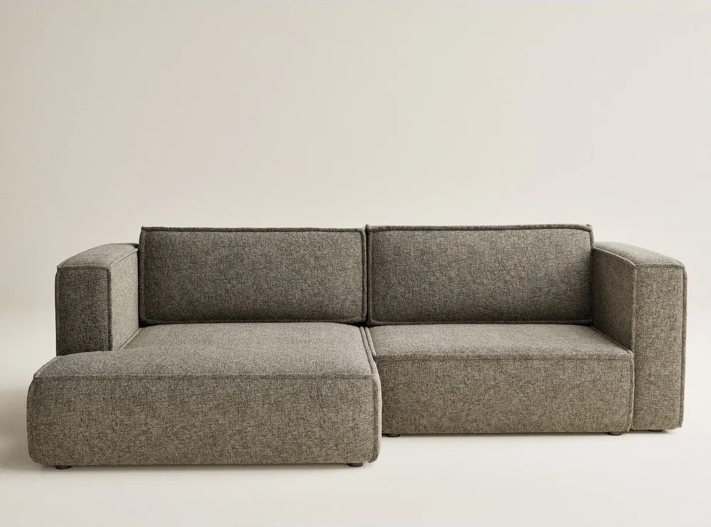 Colțar maro extensibil/cu spațiu de depozitare cu tapițerie din chenille (cu colț pe partea stângă/cu șezlong) Velto – Maison de Rêve