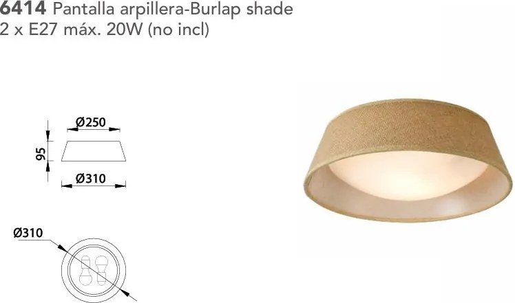 Plafoniera, Lustra aplicata maro SABINA 31cm