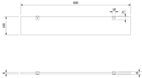 Raft de perete Aqualine SAMBA 60 cm