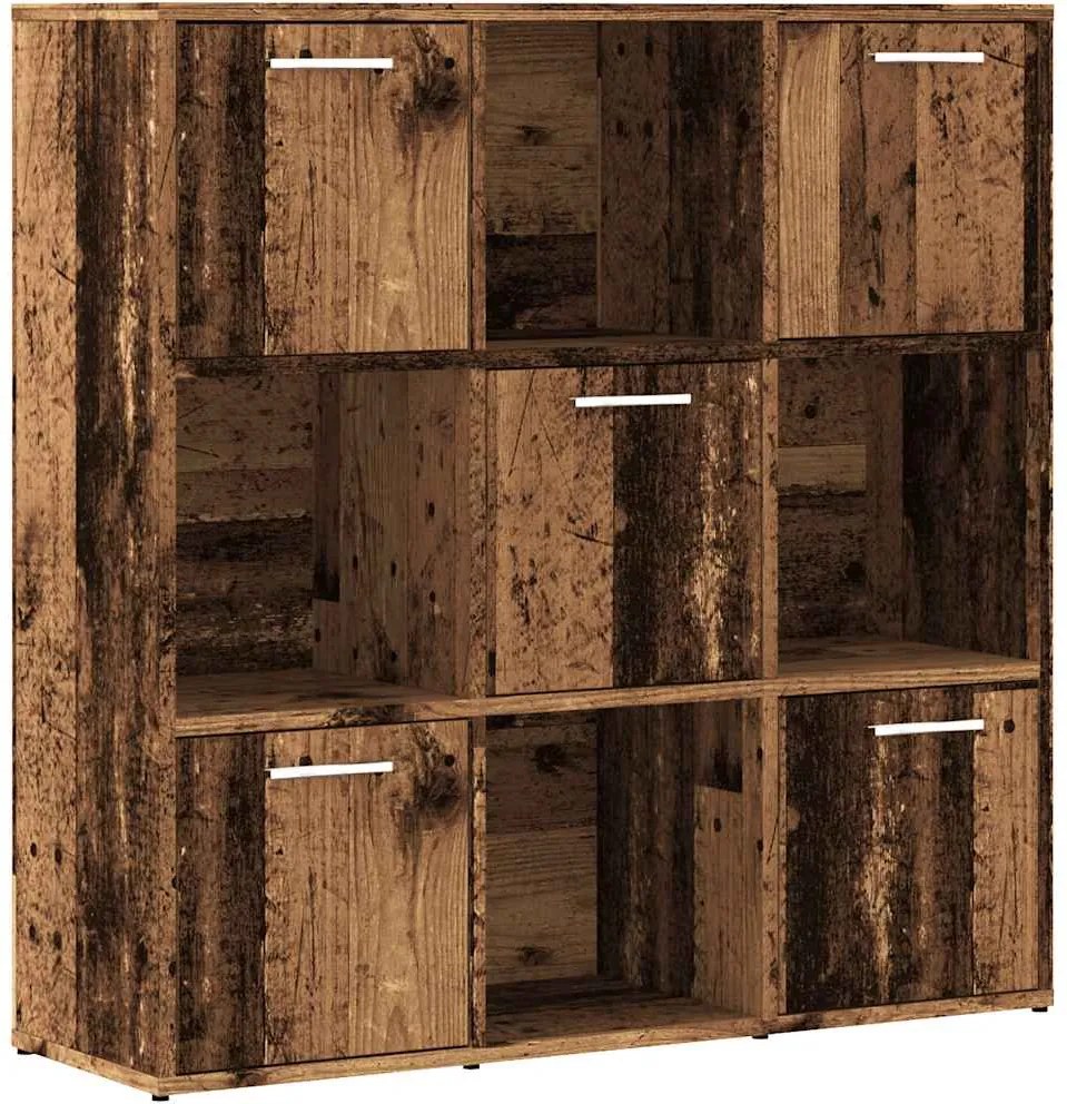 vidaXL Bibliotecă, lemn vechi, 90x28x90 cm, lemn prelucrat