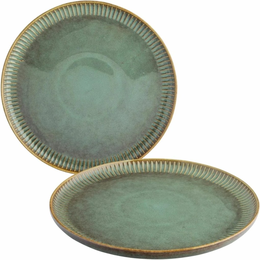 Altom Set of 2 shallow plates Reactive Sage 26 cm