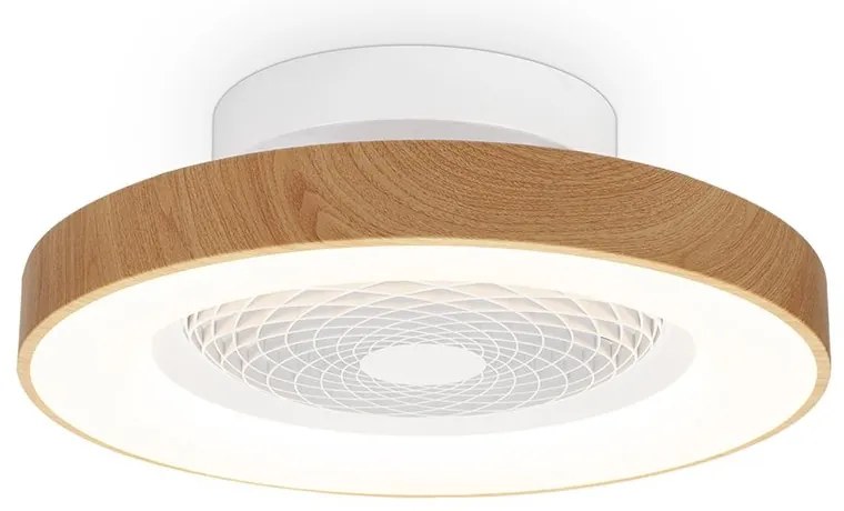Lustra LED cu Ventilator si telecomanda Mini TIBET lemn/alb