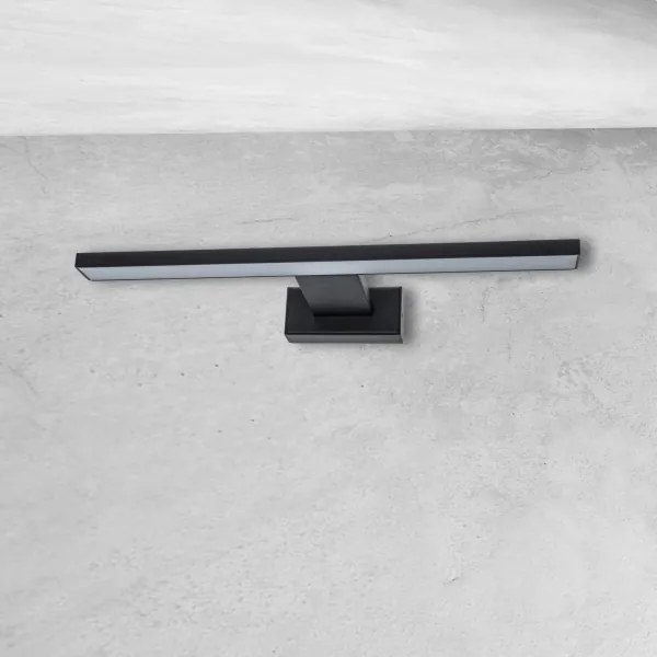 Aplica LED de perete pentru baie SHINE, 7 W, 230 V, 30 cm, IP44, negru