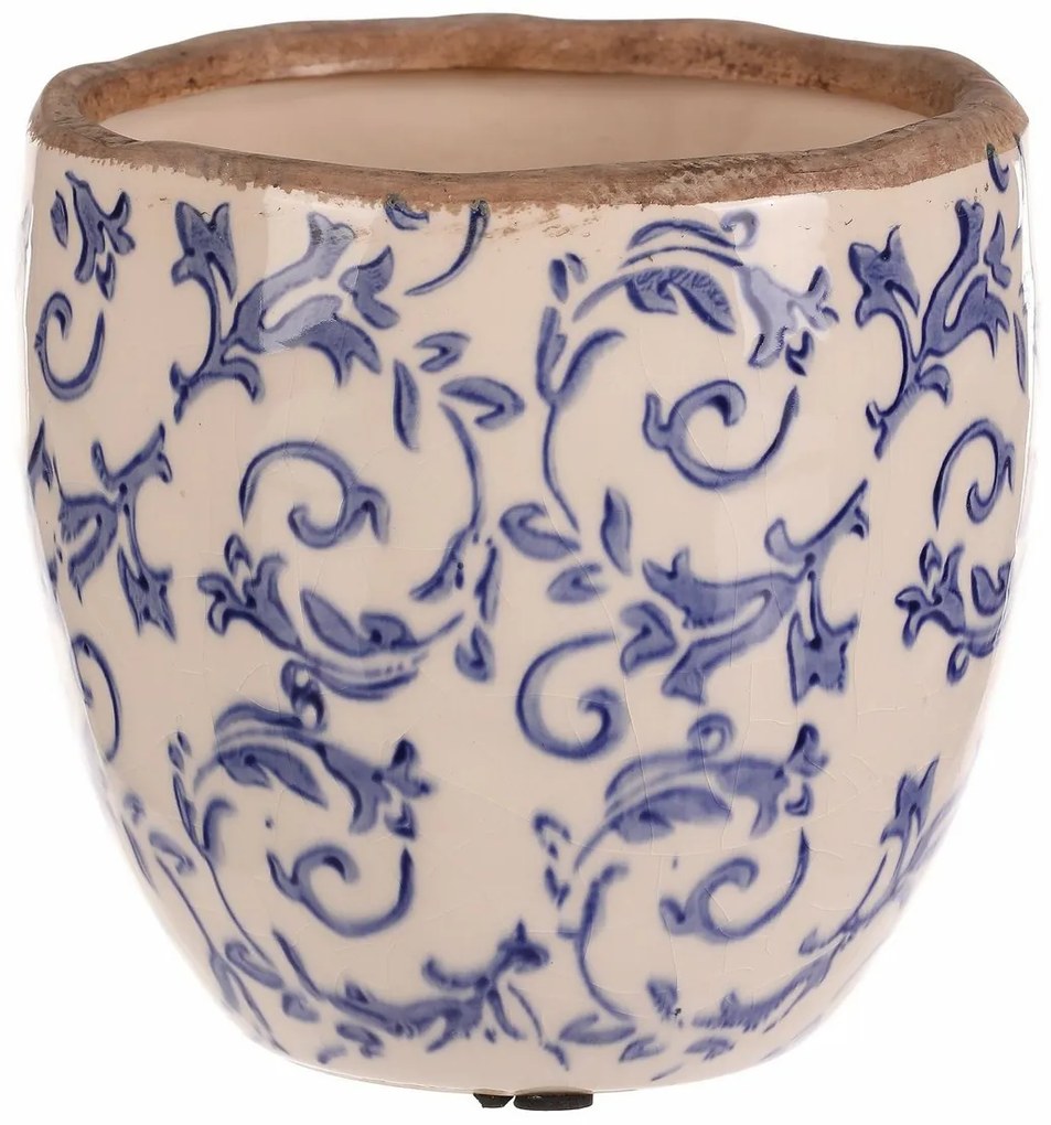 Ghiveci ceramic în stil retro, diametru 15 cm x 14cm