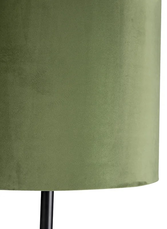 Lampă de podea botanică neagră cu umbră verde 40 cm - Simplo