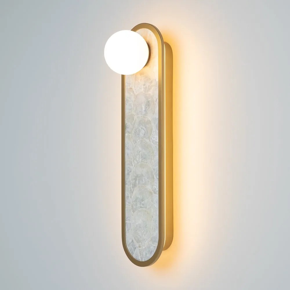 Aplica LED mozaic din sidef natural Capiz Perlamour