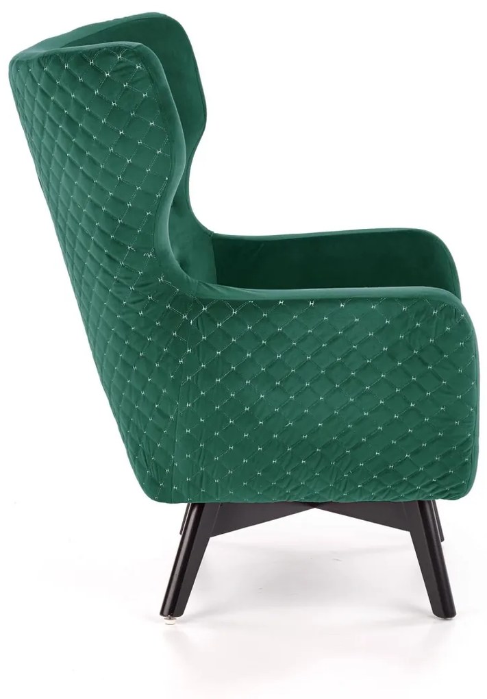 Fotoliu tapitat Marvel Velvet verde – H103 cm