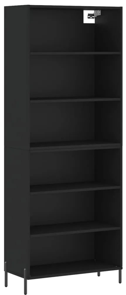 3189582 vidaXL Dulap înalt, negru, 69,5x32,5x180 cm, lemn compozit