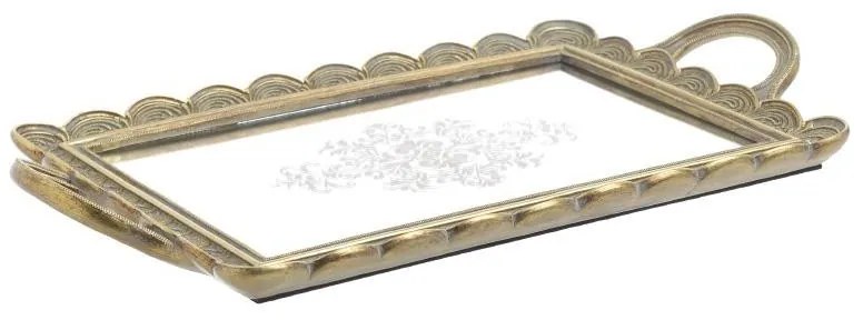 Tava aurie cu oglinda 43 cm x 24 cm x 4 cm