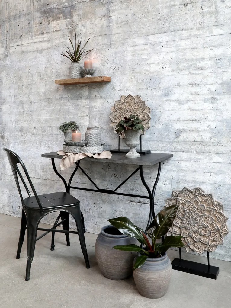 Scaun dining negru din fier Factory