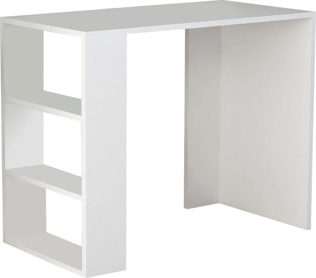 Birou NETENYA, alb, PAL melaminat, 90x40x74 cm